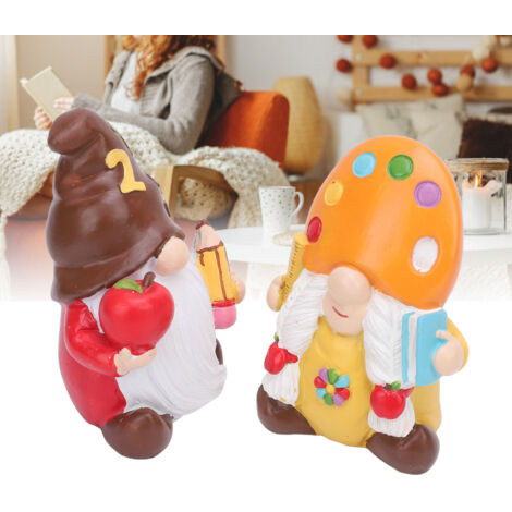 2er-Set gesichtslose Puppenfiguren aus Kunstharz, niedliche Puppendekoration für Abschlussfeiern, Schreibtisch oder als Weihnachtsgeschenk