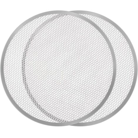 (2er-Set) Großes, perforiertes Pizzablech 40 cm – Professionelles Ofen-Pizzablech für schnelles und gleichmäßiges Backen – Aluminiumlegierung, nahtlos