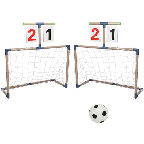 2er Set Kinder Fußballtore,Haloyo®,Tragbares Fußballtor,Pop-Up-Faltfußballnetz,Minitore Spielzeug Sportspaß für Garten Indoor,79 x 35 x 56 cm,Weiß