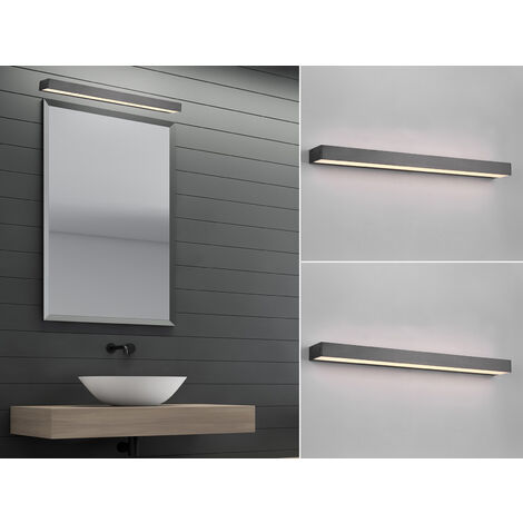2er SET LED Badezimmer Wandleuchten Up-Down Schwarz, Breite 60cm