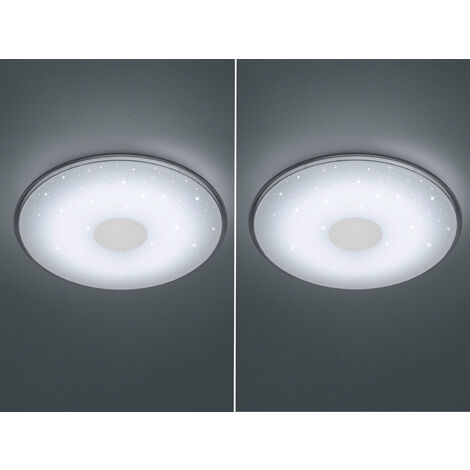 2er SET LED Deckenleuchten mit Fernbedienung, dimmbar Ø 42cm