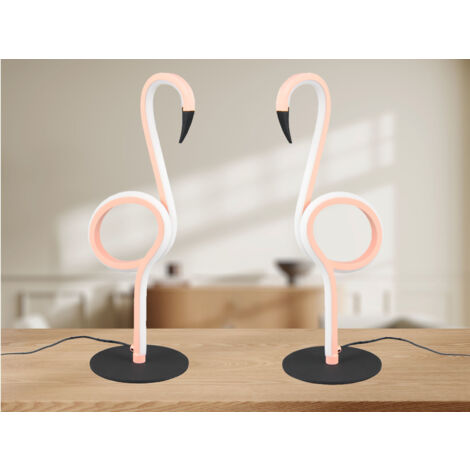 2er SET LED Deko Tischlampen Rosa mit Schnurschalter, Höhe 35cm
