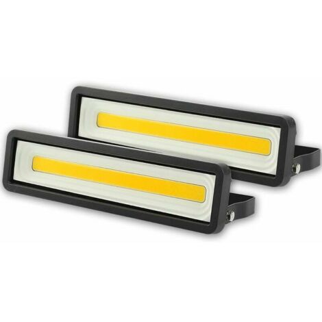 2er Set LED Flutlicht Außen 50W 4000LM, Leistungsstarker 220V Außen LED Strahler IP66 Wasserdicht, 3000K Warmweiß Sicherheitsbeleuchtung für Terrasse, Garten, Hof, Park, Garage [Energieklasse A+]