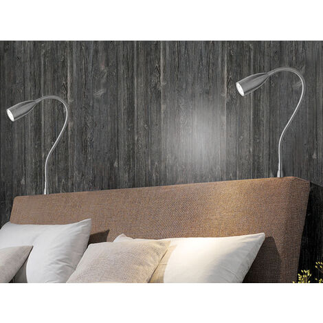 2er SET LED Leselampen dimmbar, Bettlampen zum Anschrauben, Breite 4cm