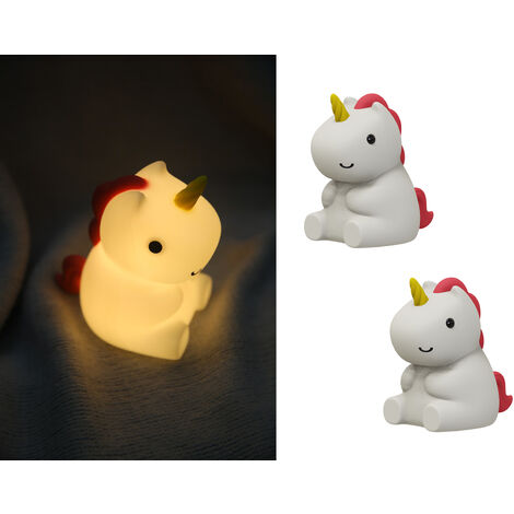 2er Set LED Nachtlichter, per USB aufladbar, mit Timer & Farbwechsel