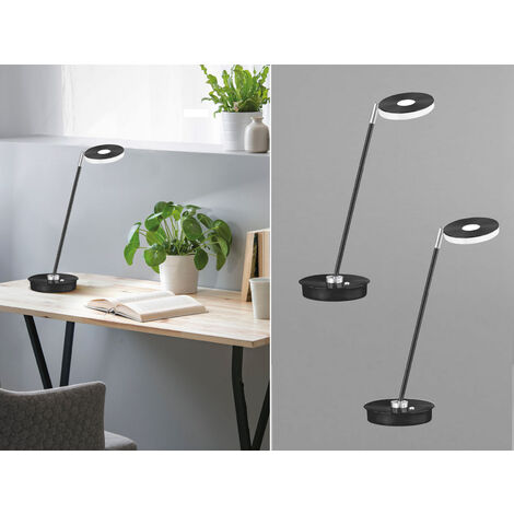 2er Set LED Schreibtischlampen Schwarz dimmbar, Höhe 46cm