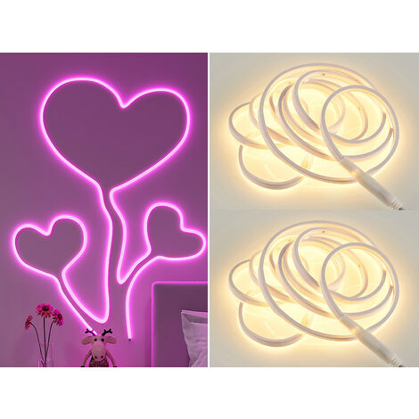 2er Set LED Streifen mit Fernbedienung, RGB Farbwechsler & Dimmer - 3 Meter
