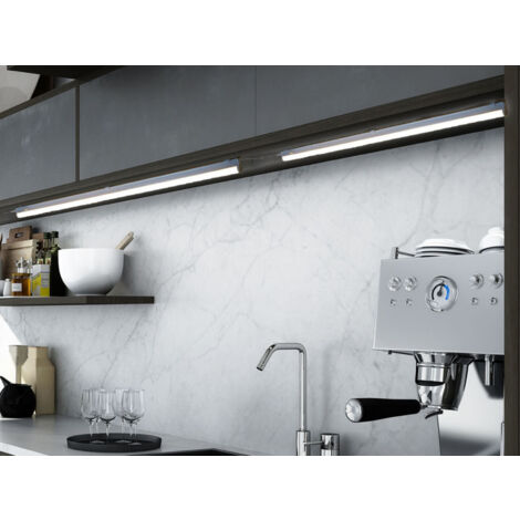 2er SET LED Unterbauleuchten mit Schalter & 230V Direktanschluss, Länge 84cm