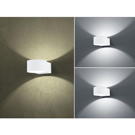 2er SET LED Wandlampen Weiß mit Up and Down Licht, Ø 10,5cm