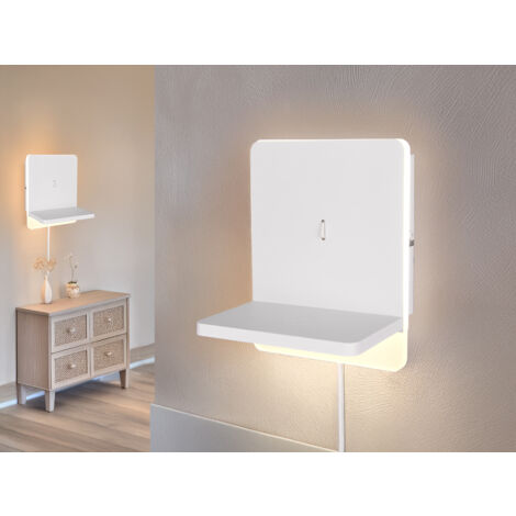 2er Set LED Wandleuchten Weiß mit Stecker, Schalter & Ladefunktion, Höhe 20cm