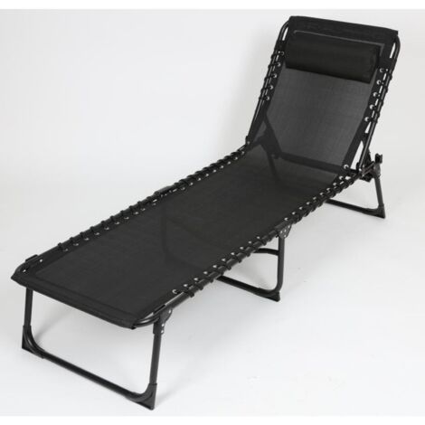 2er Set Liege Sonnenliege Gartenliege Garten Terrasse Balkon Möbel 2 Liegen schwarz