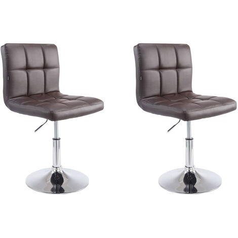 2er Set Lounger Palma V2 Kunstleder braun