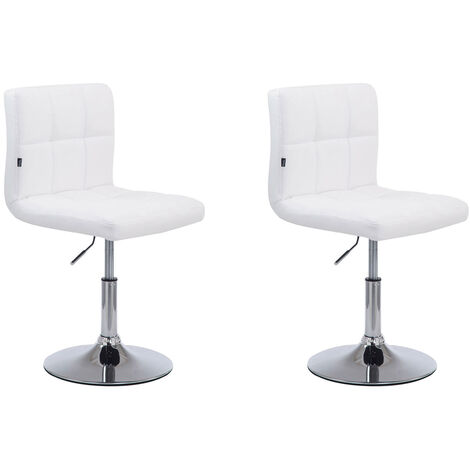 2er Set Lounger Palma V2 Kunstleder weiß