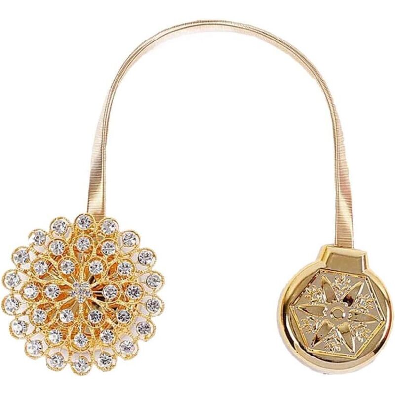 Image of 2er-Set magnetische Kristall-Gardinenhalter – Wohnaccessoires – Dekoration – Gold