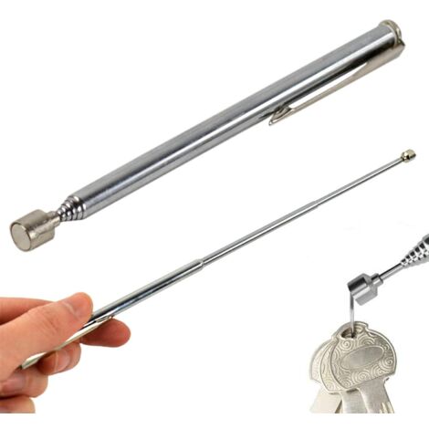 2er-Set magnetische Teleskopstange, magnetische Tonabnehmerstange, teleskopischer magnetischer Tonabnehmer, ausziehbares Stabstabwerkzeug, teleskopischer magnetischer Tonabnehmer, mit Klemmdesign im T