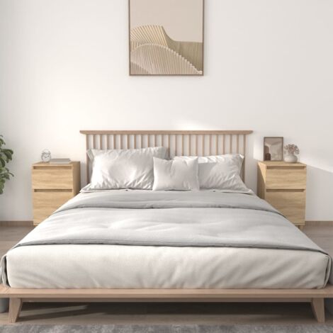 2er Set Nachttische  Nachtschränke Sideboards  Sonoma-Eiche 40x35x70 cm DE37608