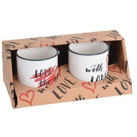 2er-Set Porzellanbecher, 200 ml