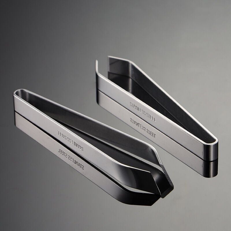 Image of 2er-Set Profi-Pinzetten aus Edelstahl für Lebensmittel – Fischgrätenpinzette – Fischgrätenpinzette