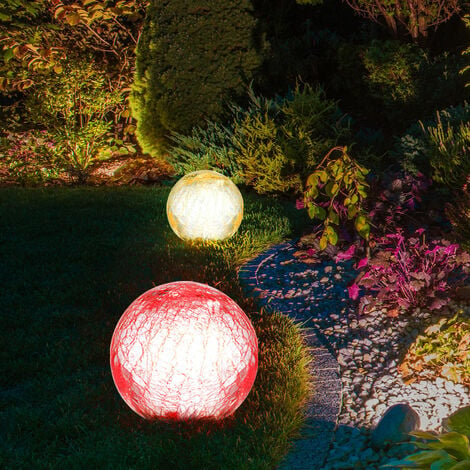 6 x LED Glasbruch Solarlampe Farbwechsel Gartenlampe Glaskugel Gartenleuchte