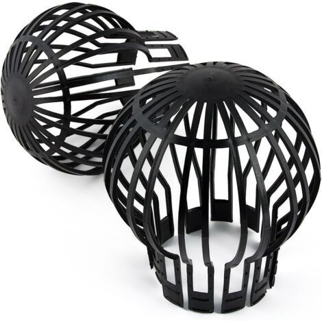 2er-Set Rinnenschutz – 11 cm – Schwarz
