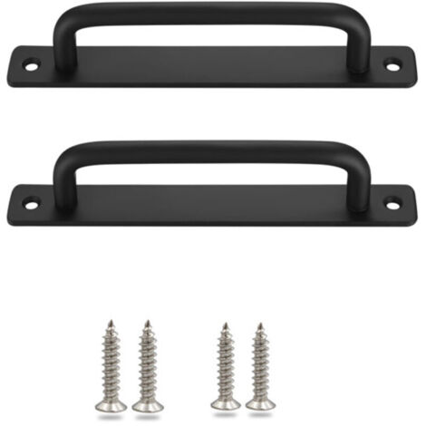 2er Set Schiebetürgriffe, Schwarze Schrankgriffe mit Schrauben für Schränke, Küche, Möbel, Gartentor, Kabinentürgriffe (244cm)