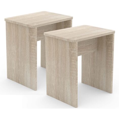 2er Set Sitzhocker Beistelltisch Esal