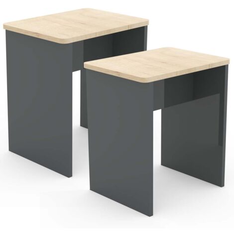 2er Set Sitzhocker Beistelltisch Esal