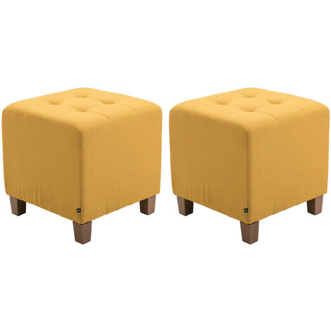 2er Set Sitzhocker Pharao gelb