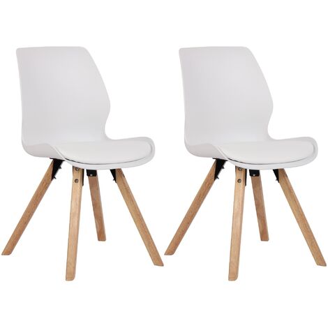 2er Set Stuhl Luna weiß Kunststoff