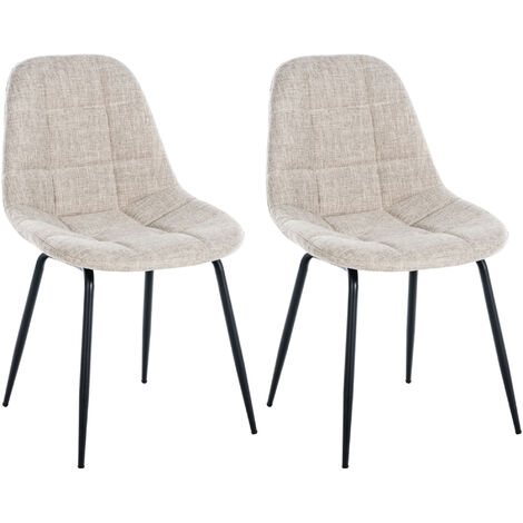 2er Set Stuhl Tom creme Stoff