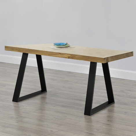 2er-Set Tischgestell 70x10x72 cm Metallgestell Schwarz en.casa