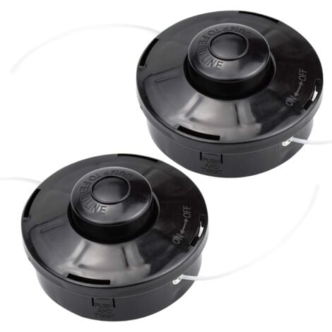 MEMKEY 2er-Set Universal-Freischneiderkopf Nylon-Ersatzspule für Freischneider-Trimmerkopf M10 x 1,25 für Benzin-Thermo-Freischneider