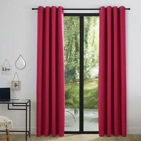 2er-Set Verdunkelungsvorhänge rot 140 x 260 cm