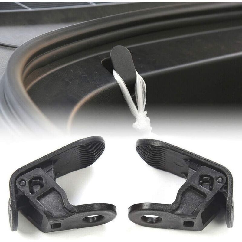 Image of Tonchean - 2er-Set vordere Kofferraumhaken für Tesla Model 3 2020, Schwarz