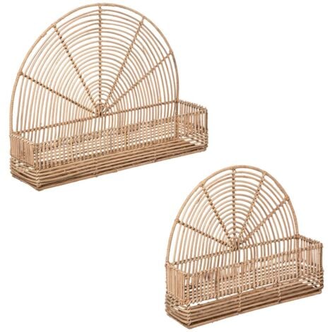 2er-Set Wandregale Wonder - Rattan - Atmosphera créateur d'intérieur