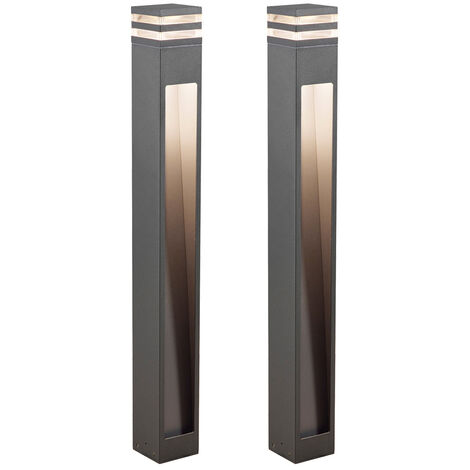 2er-Set Wegeleuchten MASSA, anthrazit, 8 Watt HP-LED, 800 Lumen, IP54
