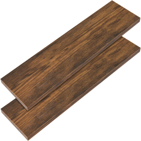 2er Sets Schweberegale 2er Set dunkle Eiche, 90cm