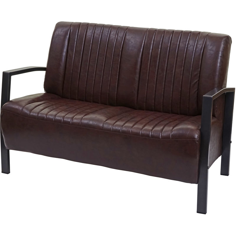 2er Sofa HHG-472, Couch Zweisitzer, Metall Kunstleder ...