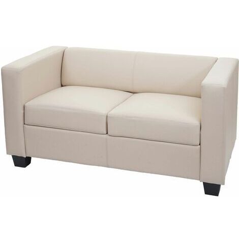 2er Sofa Lille Leder, creme
