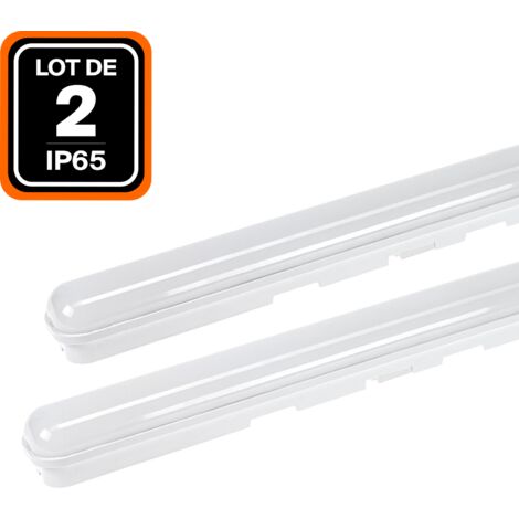 2er- wasserdichte LED-Einbaugehäuse 36W Kaltweiß 6000K 120CM