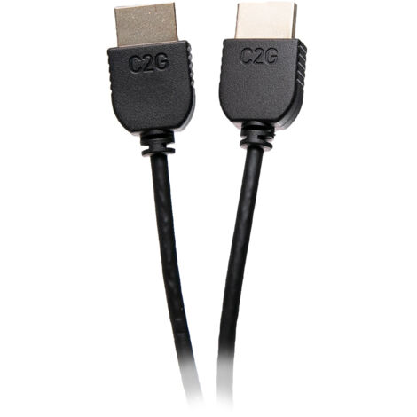 2ft/0.6M Flexible High Speed HDMI Cable C2G 2ft 4K HDMI Cable - Ultra Flexible Cable with Low Profile Connectors - Câble HDMI - HDMI mâle pour HDMI mâle - 61 cm - double blindage - noir