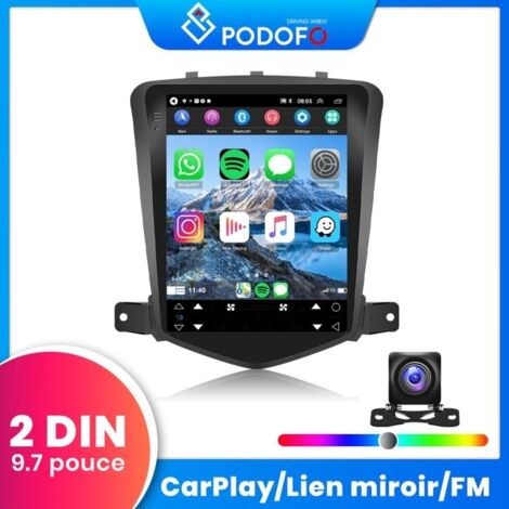 2Go+32Go Autoradio 2 Din Android 13 9,7 pouces avec Apple Carplay DSP GPS Bluetooth FM pour Chevrolet Cruze 2008-2015