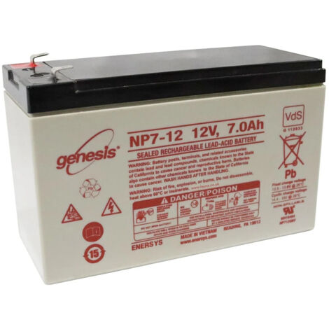 2Gt Roues Et Roulettes – Batterie AGM étanche 12V 7Ah – Technologie VRLA – Longueur 151mm – Pour télécommunications et systèmes de sécurité