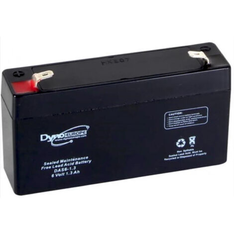 2Gt Roues Et Roulettes – Batterie AGM VRLA étanche 6V 1.3Ah – Alimentation sans entretien – Pour systèmes de secours et recharge solaire – Longueur 97mm
