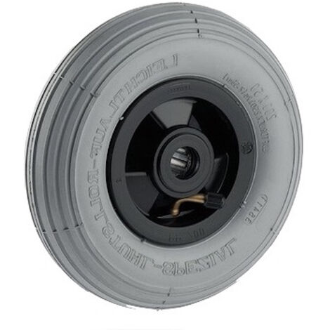2Gt Roues Et Roulettes – Roue gonflable 200 x 50 mm – Alésage 20 mm – Pneumatique non marquant – Charge 100 kg – Pour sols délicats et terrains accidentés