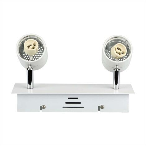 2GU10 Plafond monter réglable V-TAC Track Light métal Corp Blanc VT-789 - SKU 3618