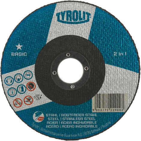 2in1 Basic 125 x 1,0 mm dritti per acciaio/VA Tyrole