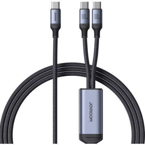 2in1 Speedy Series USB-C-Kabel - 2x USB-C 1,5 m Schwarz