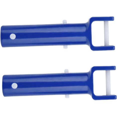 2Juegos Cabezal de Aspirador para Piscina V Shape con Mango Reemplazo Herramienta de Limpieza para Vinílicas Accesorios Prácticos para Limpieza para Casa y Hotel Azul