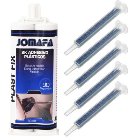2K ADHESIVO BICOMPONENTE PARA PLASTICOPegamento de reparacion de plasticos,  50ml + 5 CANULAS DE APLICACIÓN